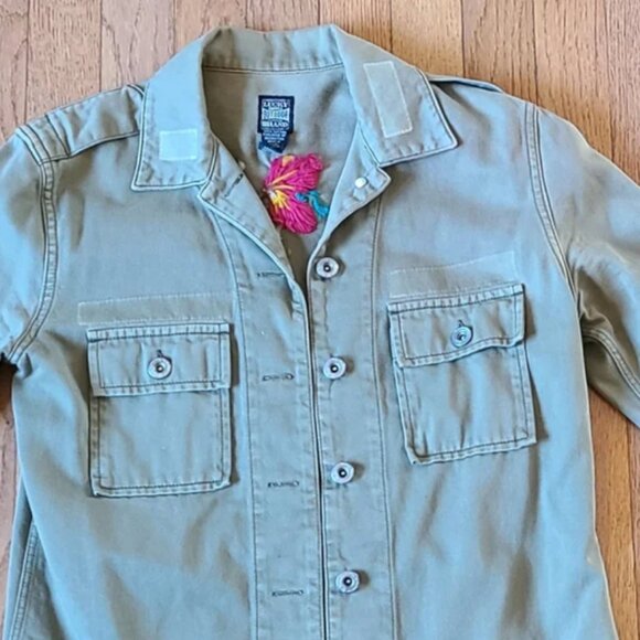 Lucky Brand Vintage Utility Jacket Yarn Floral Size Small - Picture 2 of 6